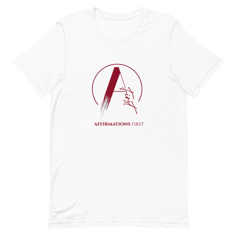 His "Affirmations First Limited Edition" T-Shirt - Burgundy