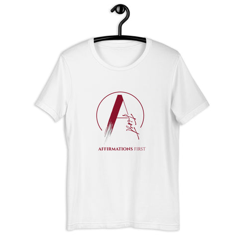 His "Affirmations First Limited Edition" T-Shirt - Burgundy